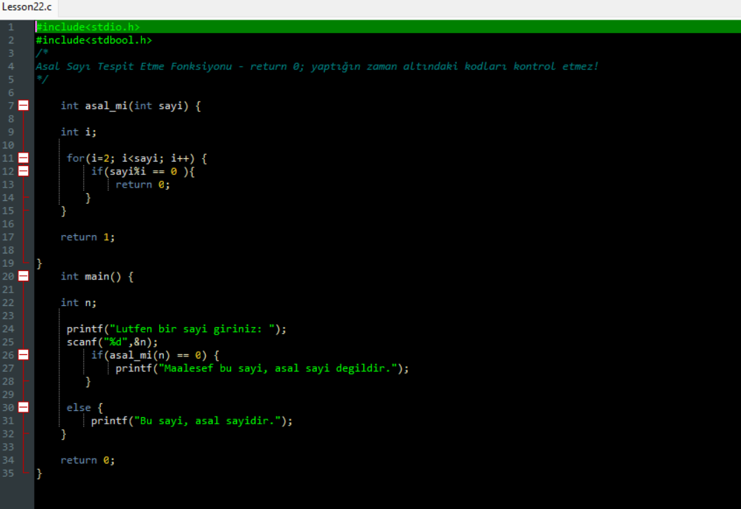 Prime Number Detection Function