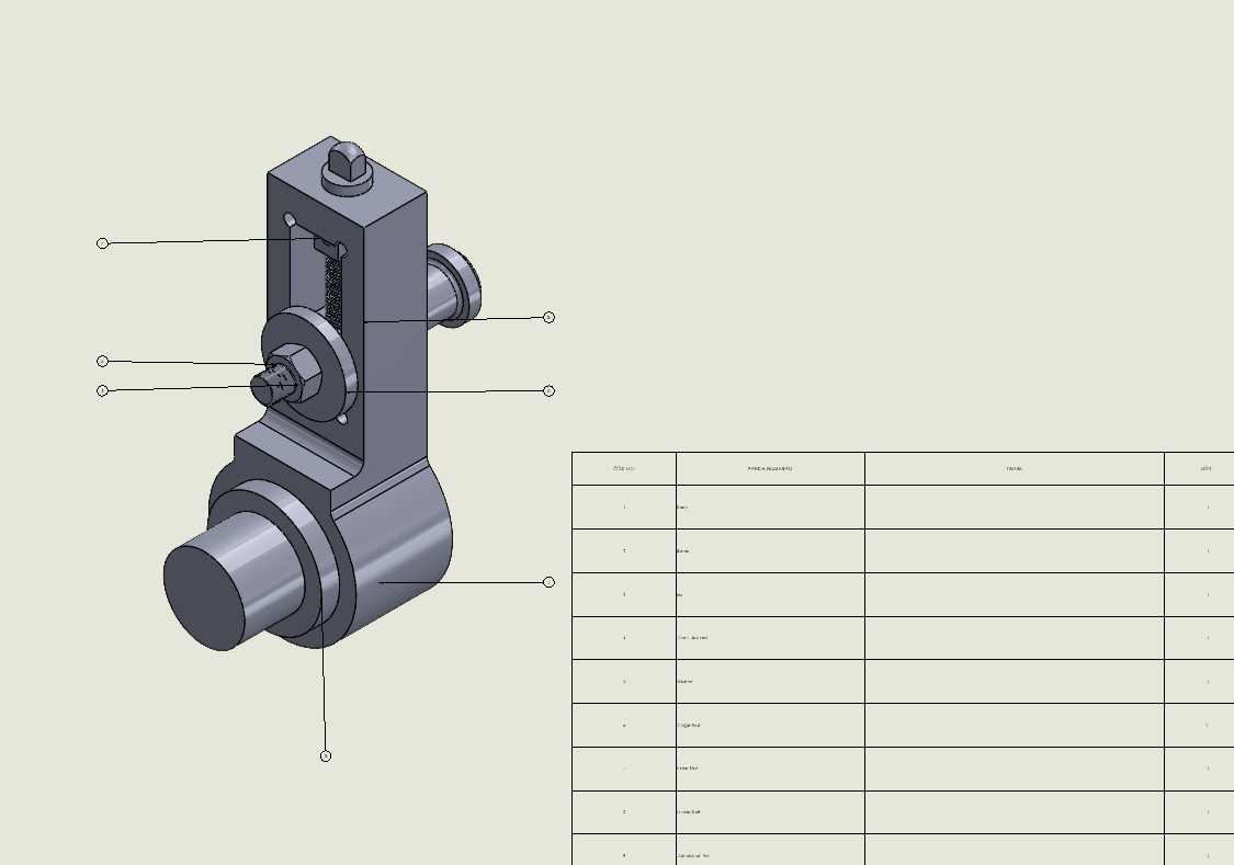 Adjustable Crank Assembly Model